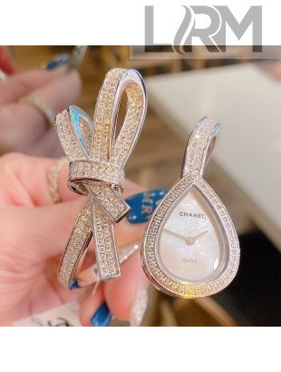 Chanel Crystal Bow Bracelet/Watch 2022 08