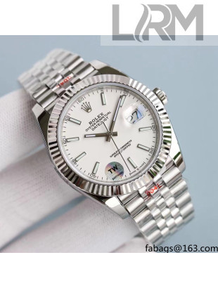 Rolex Datejust Watch 41mm for Men 2022 Top Quality Silver/White