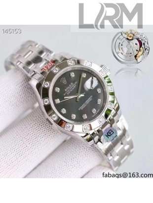 Rolex Pearlmaster Mechanical Watch 34mm for Women Silver 2022 Top Quality